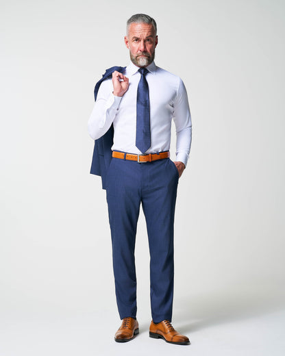 State & Liberty - Athletic Fit Stretch Blazer - Heathered Navy