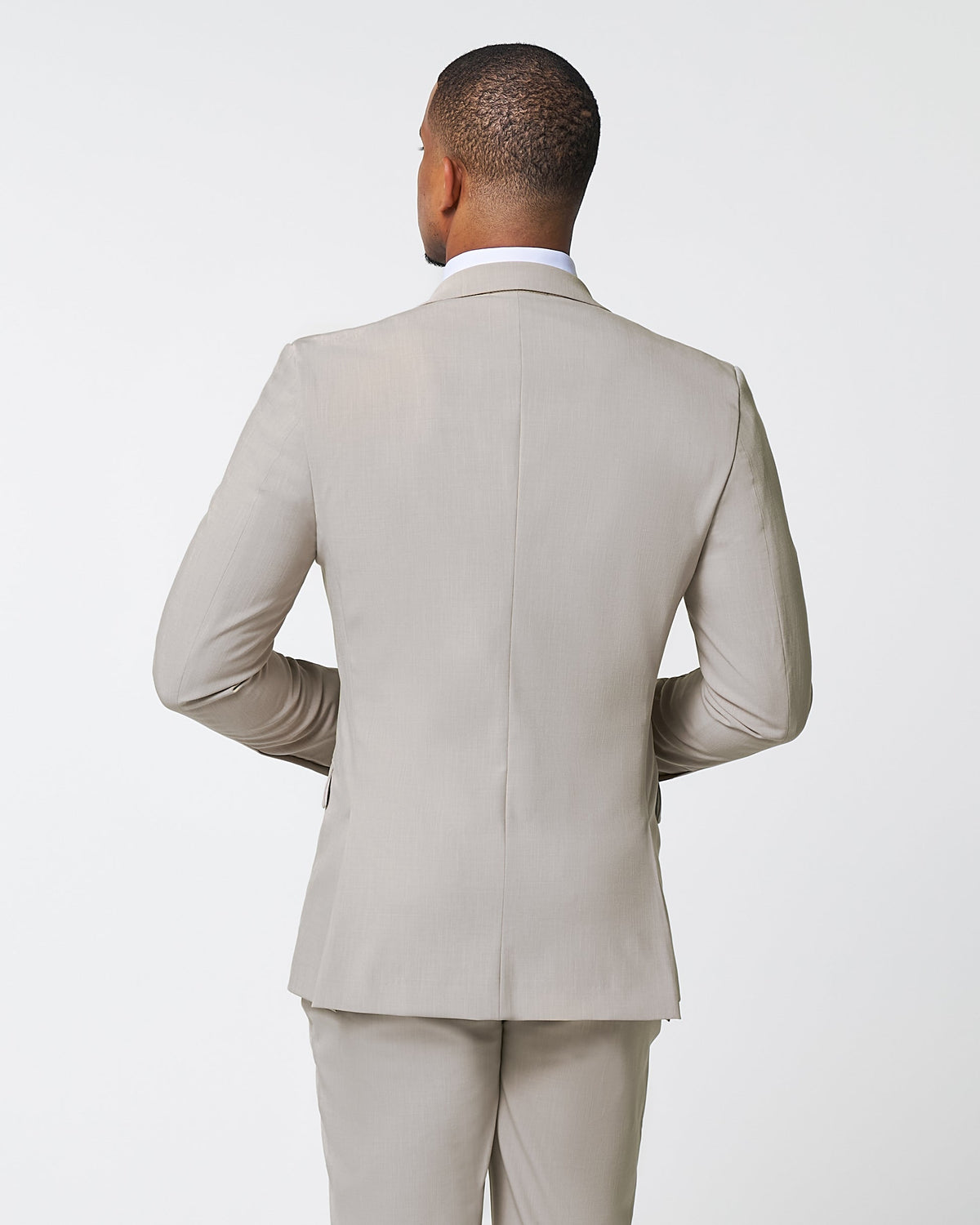 State & Liberty - Athletic Fit Stretch Blazer - Heathered Stone