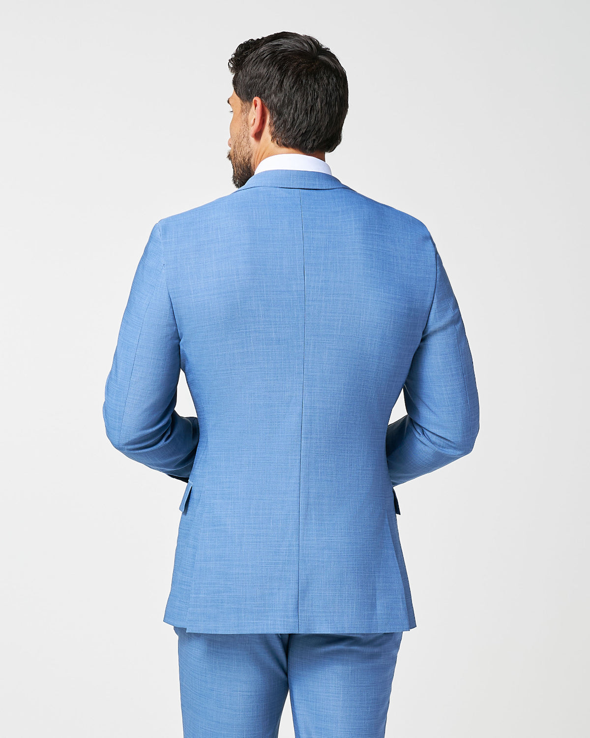State & Liberty - Athletic Fit Stretch Blazer - Heathered Light Blue