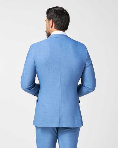 State & Liberty - Athletic Fit Stretch Blazer - Heathered Light Blue