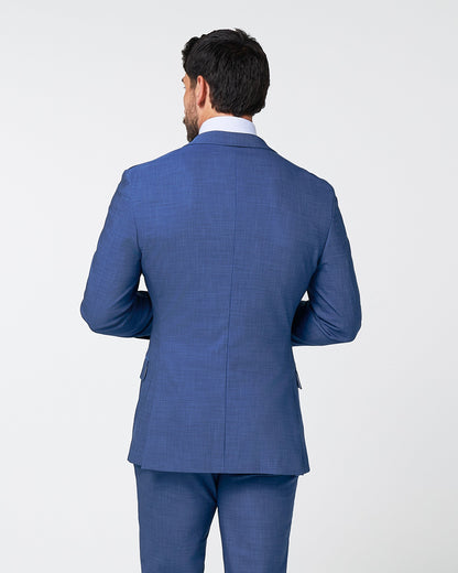 State & Liberty - Athletic Fit Stretch Blazer - Heathered Blue