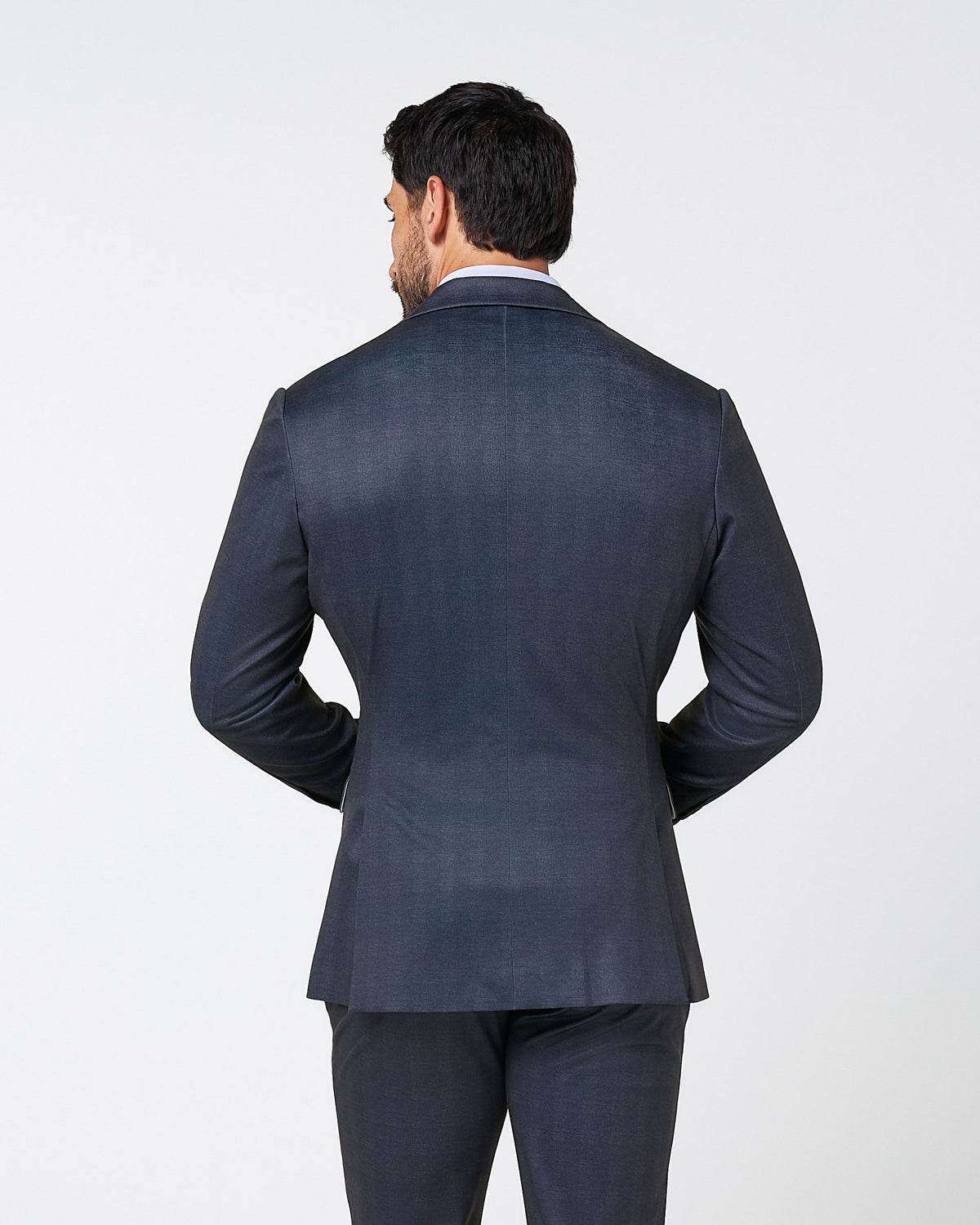 State & Liberty - Athletic Fit Stretch Blazer - Midnight Navy Plaid