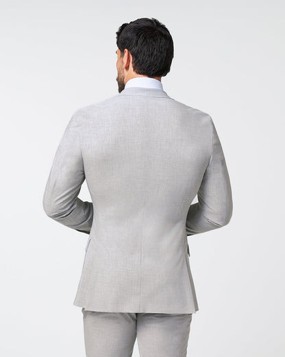 State & Liberty - Athletic Fit Stretch Blazer - Lightweight Heathered Light Grey