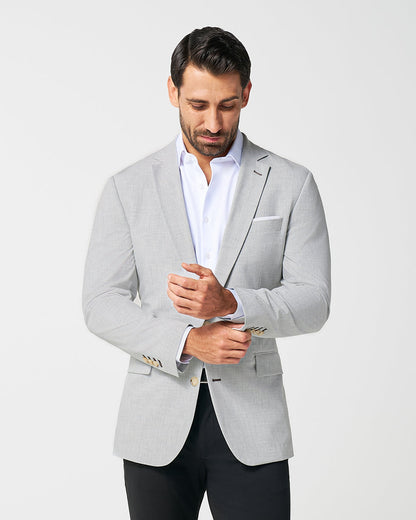 State & Liberty - Athletic Fit Stretch Blazer - Lightweight Heathered Light Grey