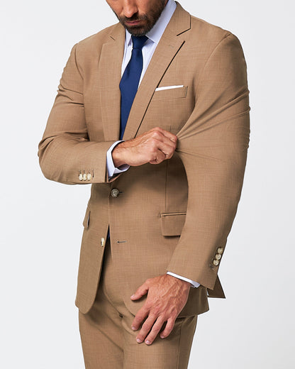State & Liberty - Athletic Fit Stretch Blazer - Heathered Cappuccino