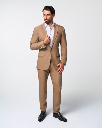 State & Liberty - Athletic Fit Stretch Blazer - Heathered Cappuccino