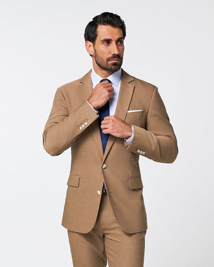 State & Liberty - Athletic Fit Stretch Blazer - Heathered Cappuccino