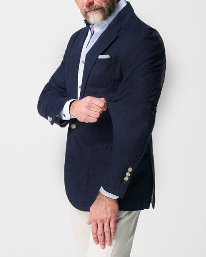 State & Liberty - Unstructured Linen Blazer - Navy