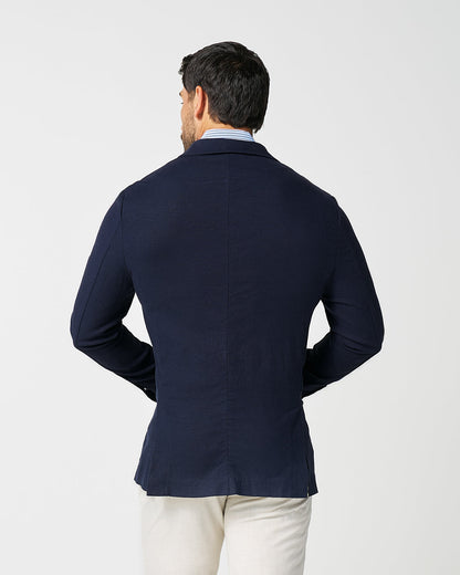State & Liberty - Unstructured Linen Blazer - Navy