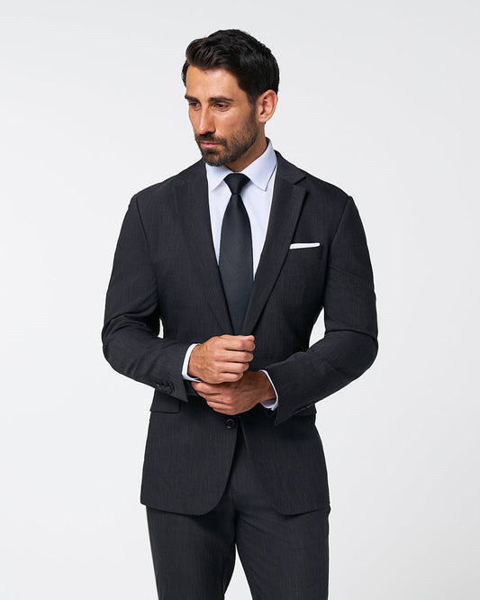 State & Liberty - Athletic Fit Stretch Blazer - Heathered Charcoal