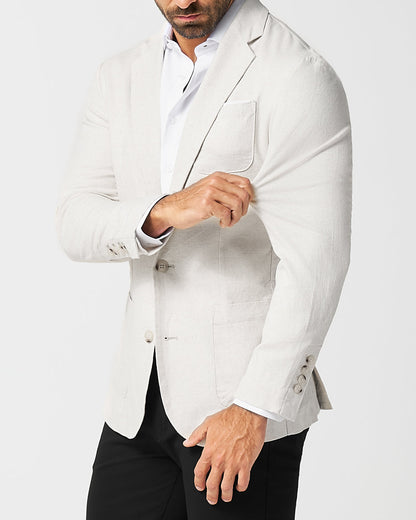 State & Liberty - Unstructured Linen Blazer - Cream