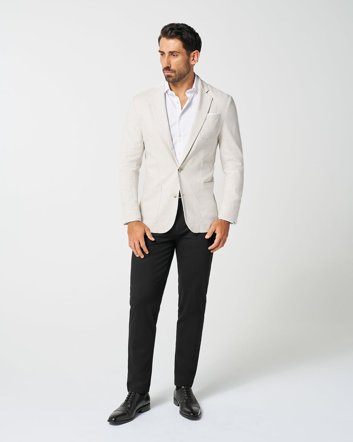 State & Liberty - Unstructured Linen Blazer - Cream