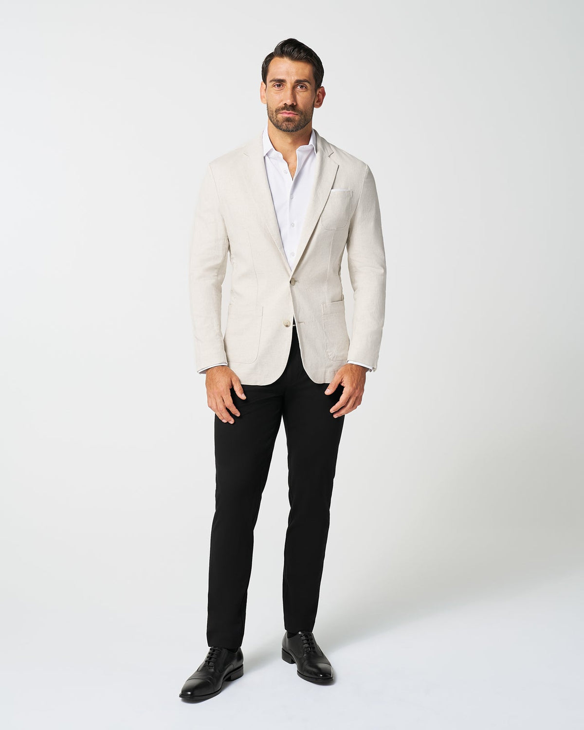 State & Liberty - Unstructured Linen Blazer - Cream