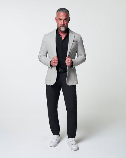 State & Liberty - Unstructured Linen Blazer - Light Grey