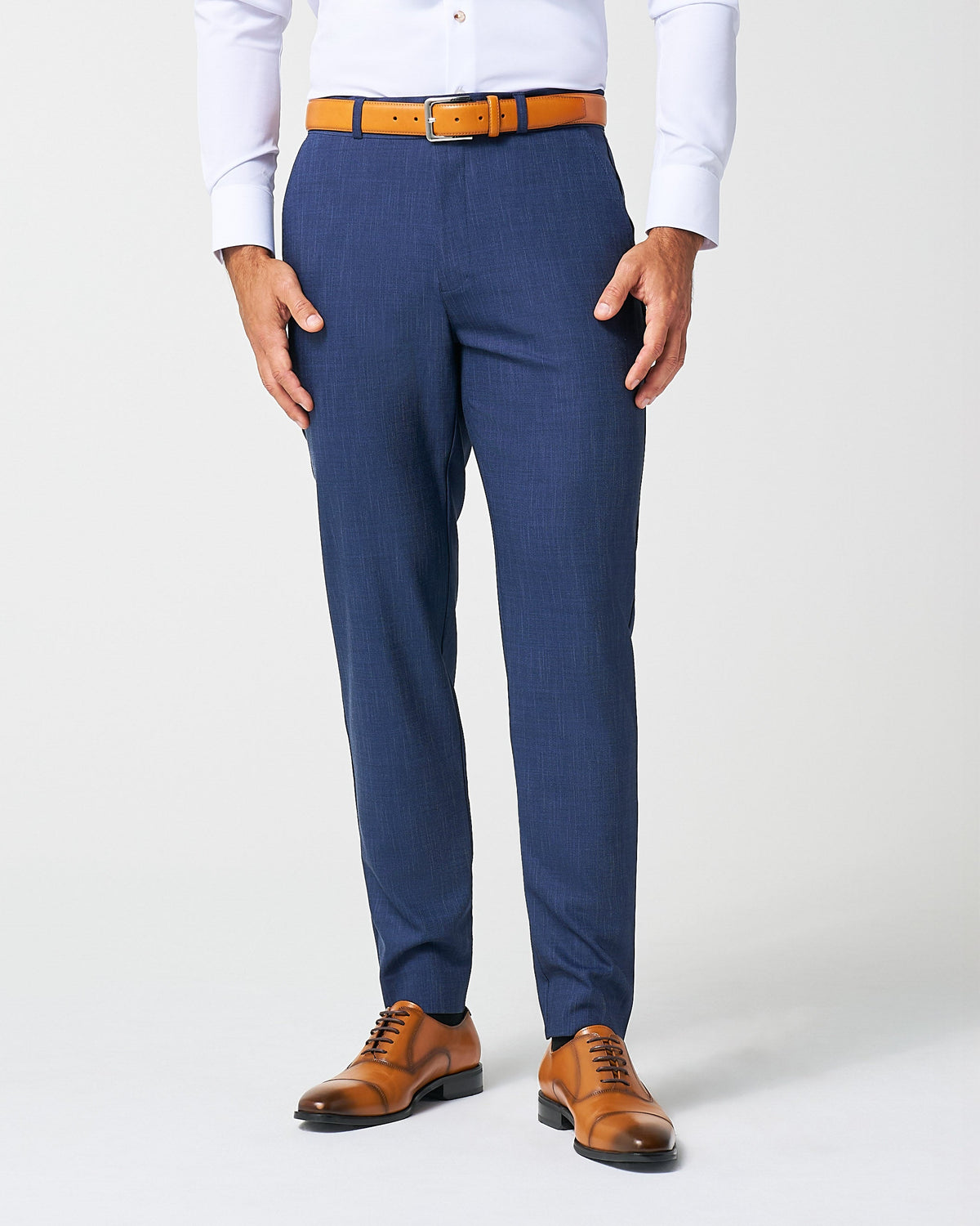 State & Liberty - Athletic Fit Stretch Suit Pants - Heathered Navy