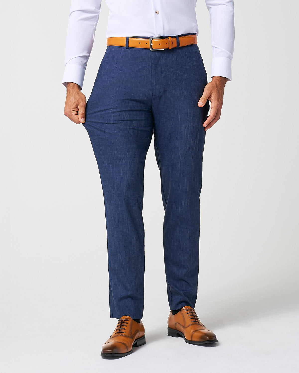 State & Liberty - Athletic Fit Stretch Suit Pants - Heathered Navy
