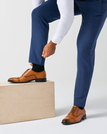 State & Liberty - Athletic Fit Stretch Suit Pants - Heathered Navy