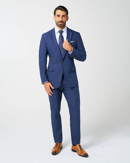 State & Liberty - Athletic Fit Stretch Suit Pants - Heathered Navy
