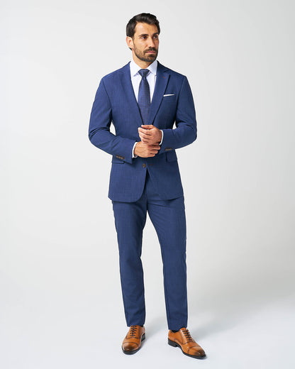 State & Liberty - Athletic Fit Stretch Suit Pants - Heathered Navy