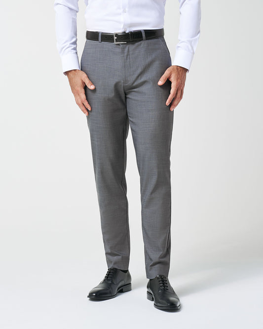 State & Liberty - Athletic Fit Stretch Suit Pants - Heathered Grey