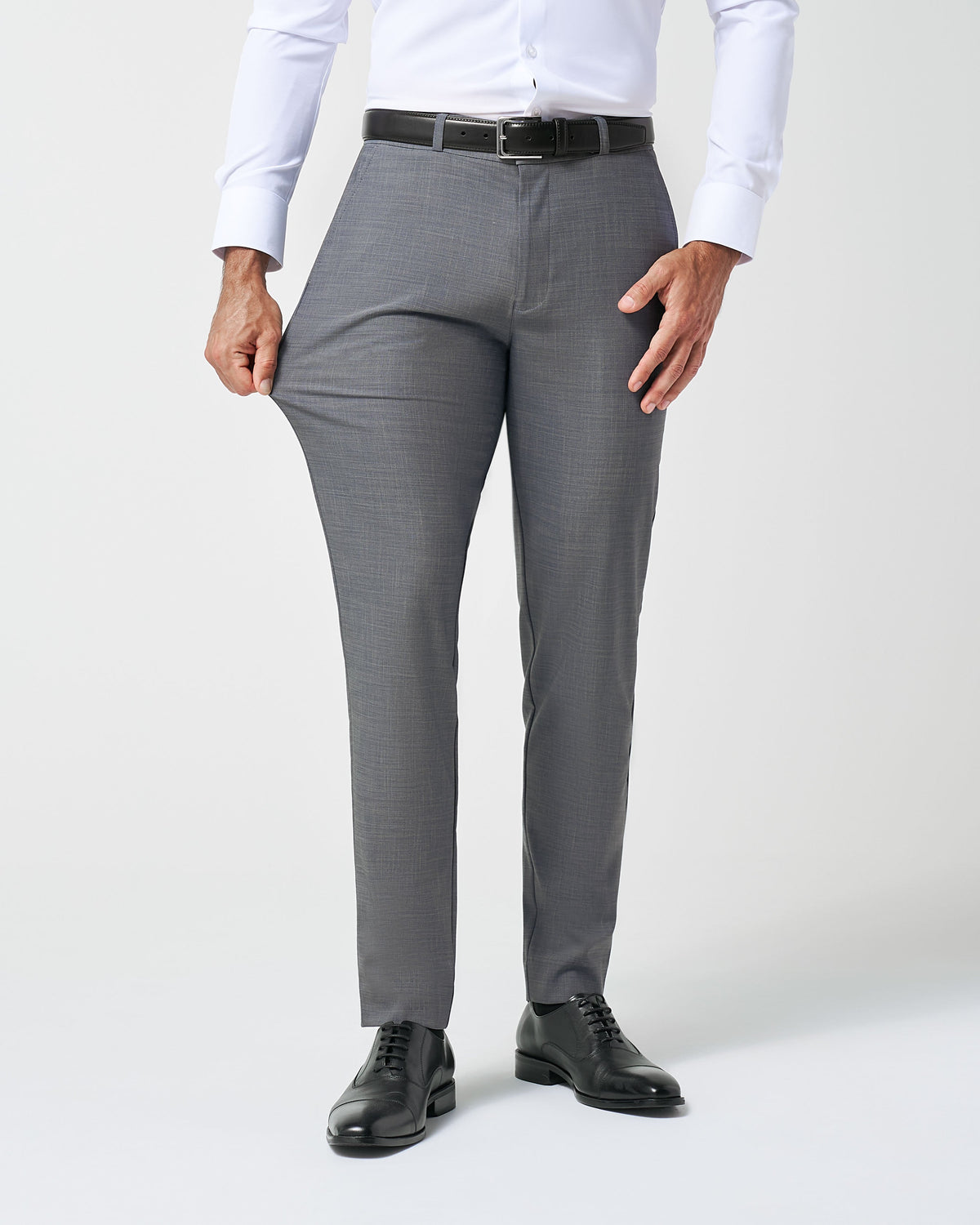 State & Liberty - Athletic Fit Stretch Suit Pants - Heathered Grey
