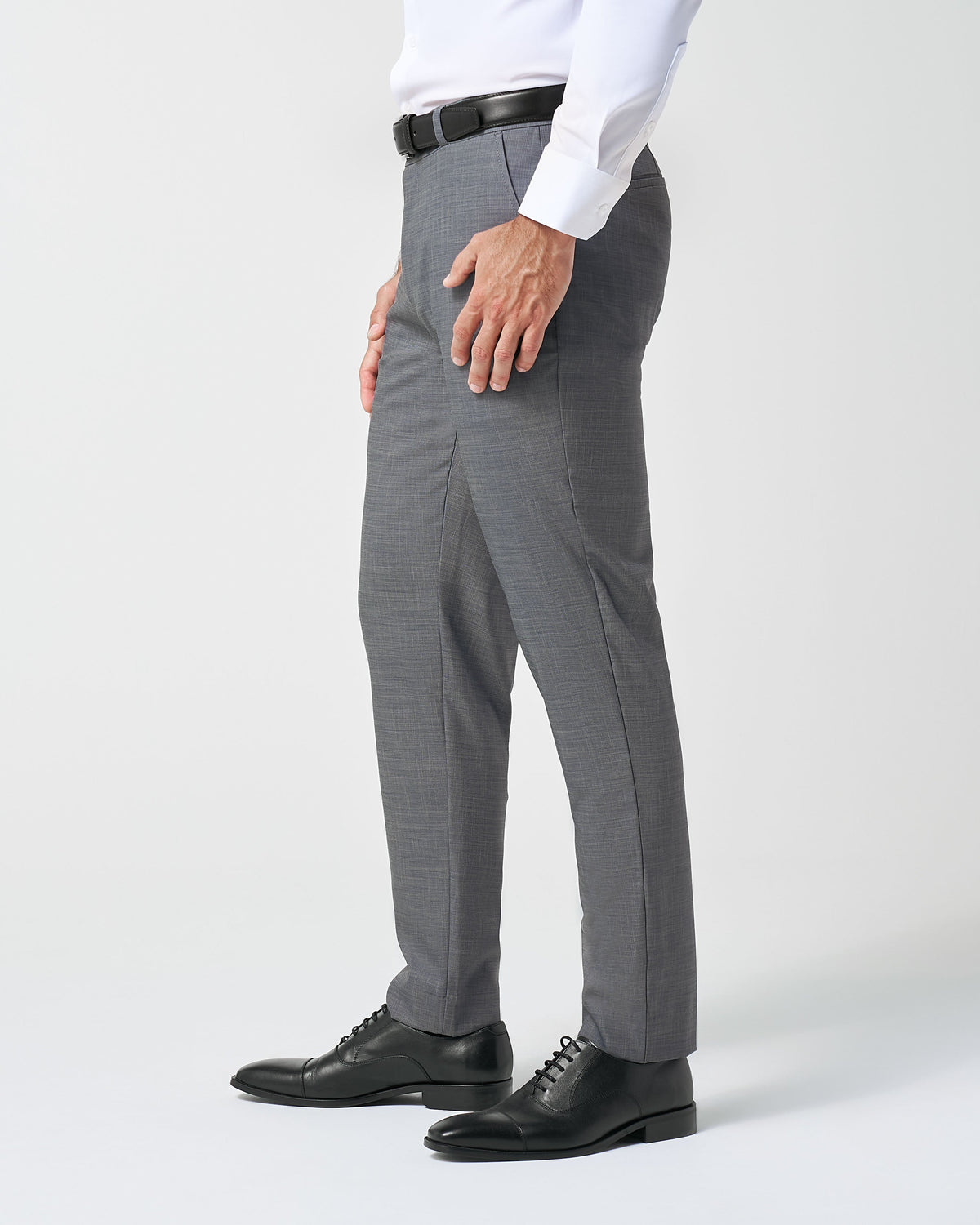 State & Liberty - Athletic Fit Stretch Suit Pants - Heathered Grey