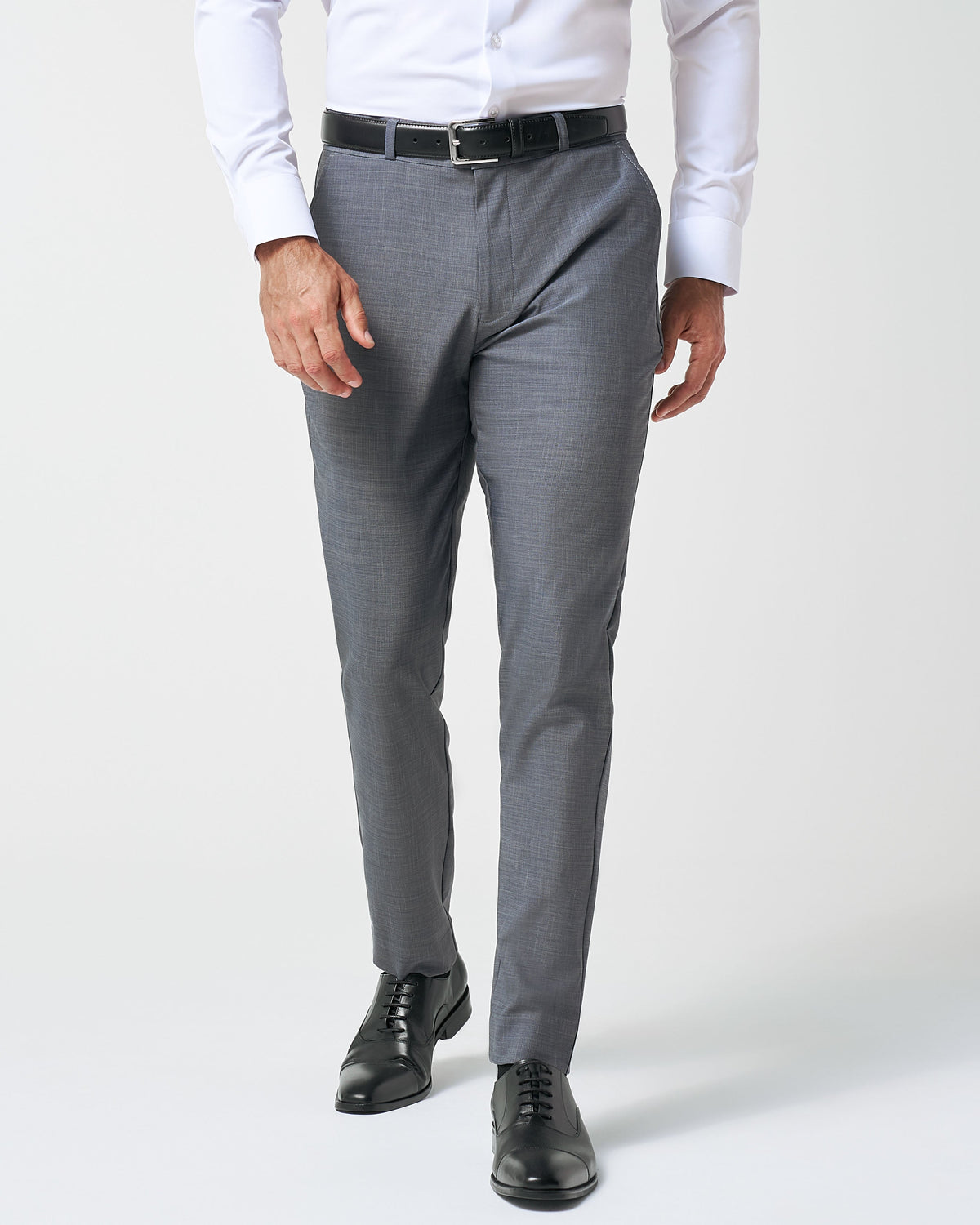 State & Liberty - Athletic Fit Stretch Suit Pants - Heathered Grey