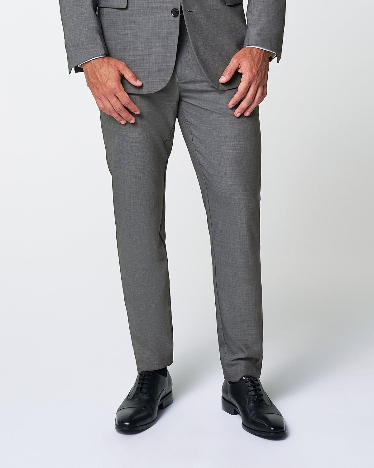 State & Liberty - Athletic Fit Stretch Suit Pants - Heathered Grey