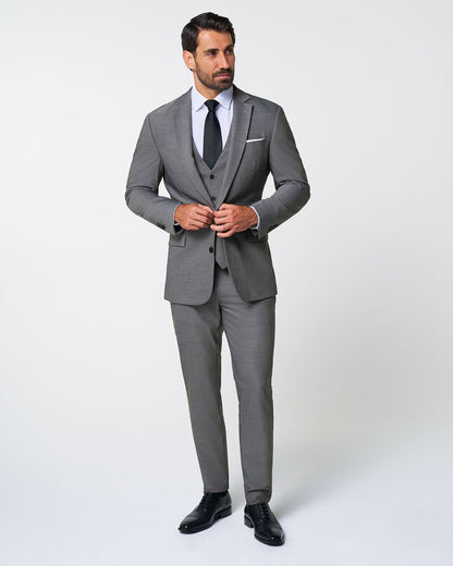 State & Liberty - Athletic Fit Stretch Suit Pants - Heathered Grey