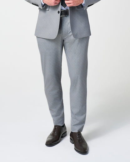 State & Liberty - Athletic Fit Stretch Suit Pants - Slate Grey Houndstooth