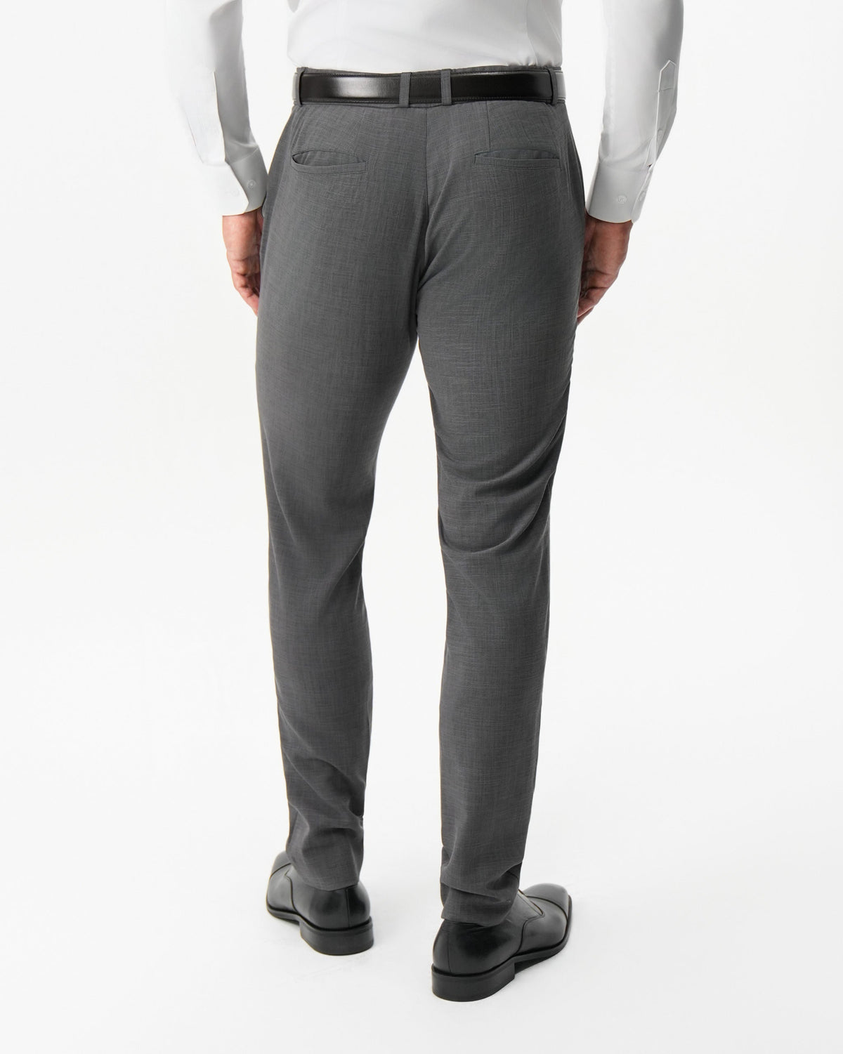 State & Liberty - Athletic Fit Stretch Suit Pants - Dark Grey Crosshatch