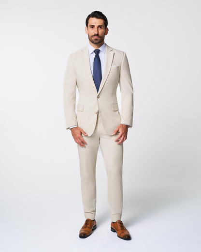 State & Liberty - Athletic Fit Stretch Suit Pants - Lightweight Heathered Bamboo