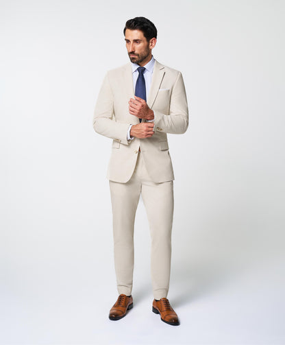 State & Liberty - Athletic Fit Stretch Suit Pants - Lightweight Heathered Bamboo