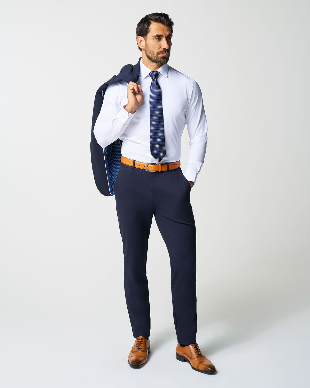 State & Liberty - Athletic Fit Stretch Suit Pants - Navy