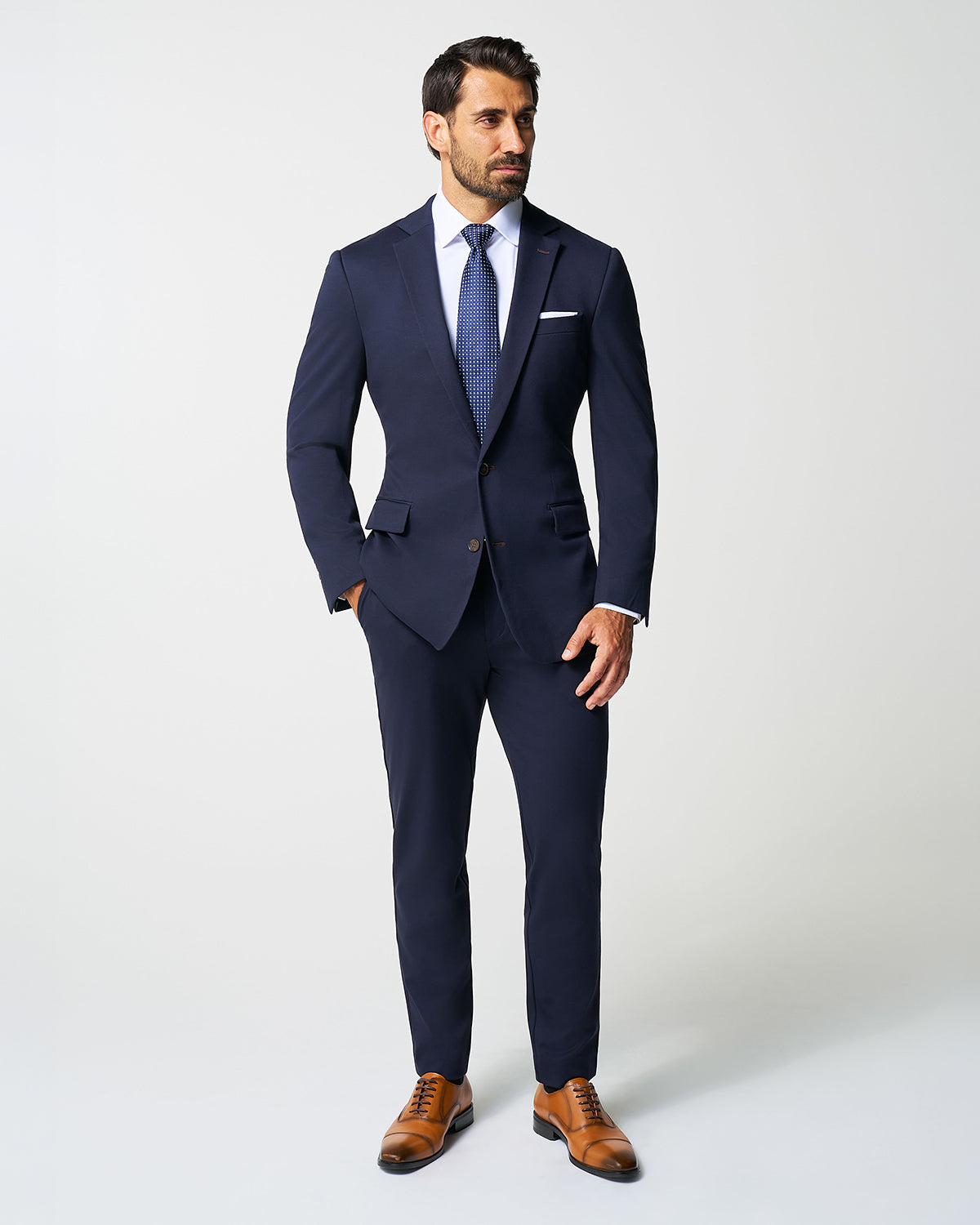 State & Liberty - Athletic Fit Stretch Suit Pants - Navy