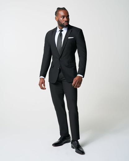 State & Liberty - Athletic Fit Stretch Suit Pants - Heathered Black