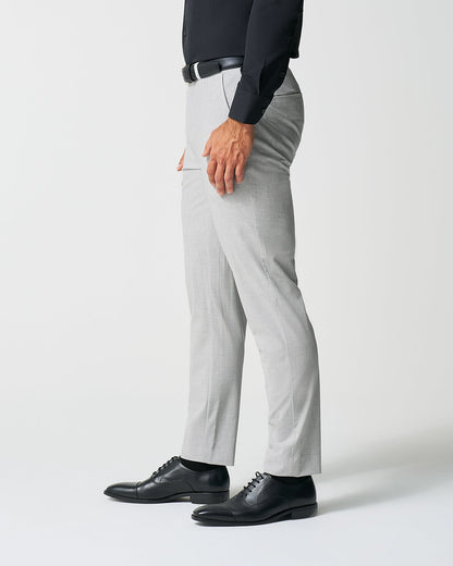 State & Liberty - Athletic Fit Suit Pants - Lightweight Heathered Light Grey
