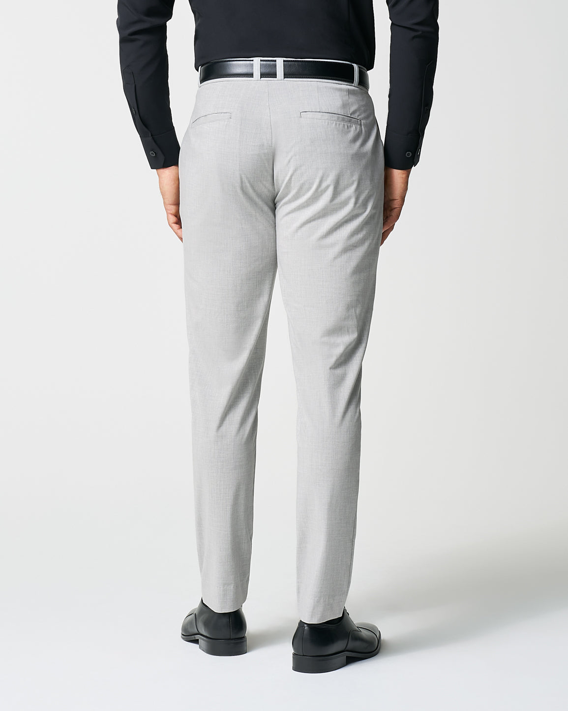 State & Liberty - Athletic Fit Suit Pants - Lightweight Heathered Light Grey