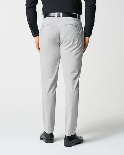 State & Liberty - Athletic Fit Suit Pants - Lightweight Heathered Light Grey