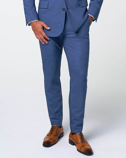 State & Liberty - Athletic Fit Stretch Suit Pants - Heathered Blue
