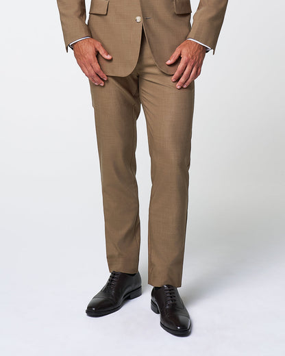 State & Liberty - Athletic Fit Stretch Suit Pants - Heathered Cappuccino