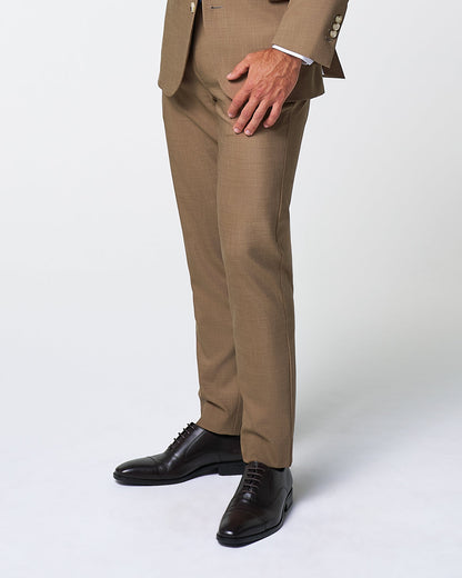 State & Liberty - Athletic Fit Stretch Suit Pants - Heathered Cappuccino