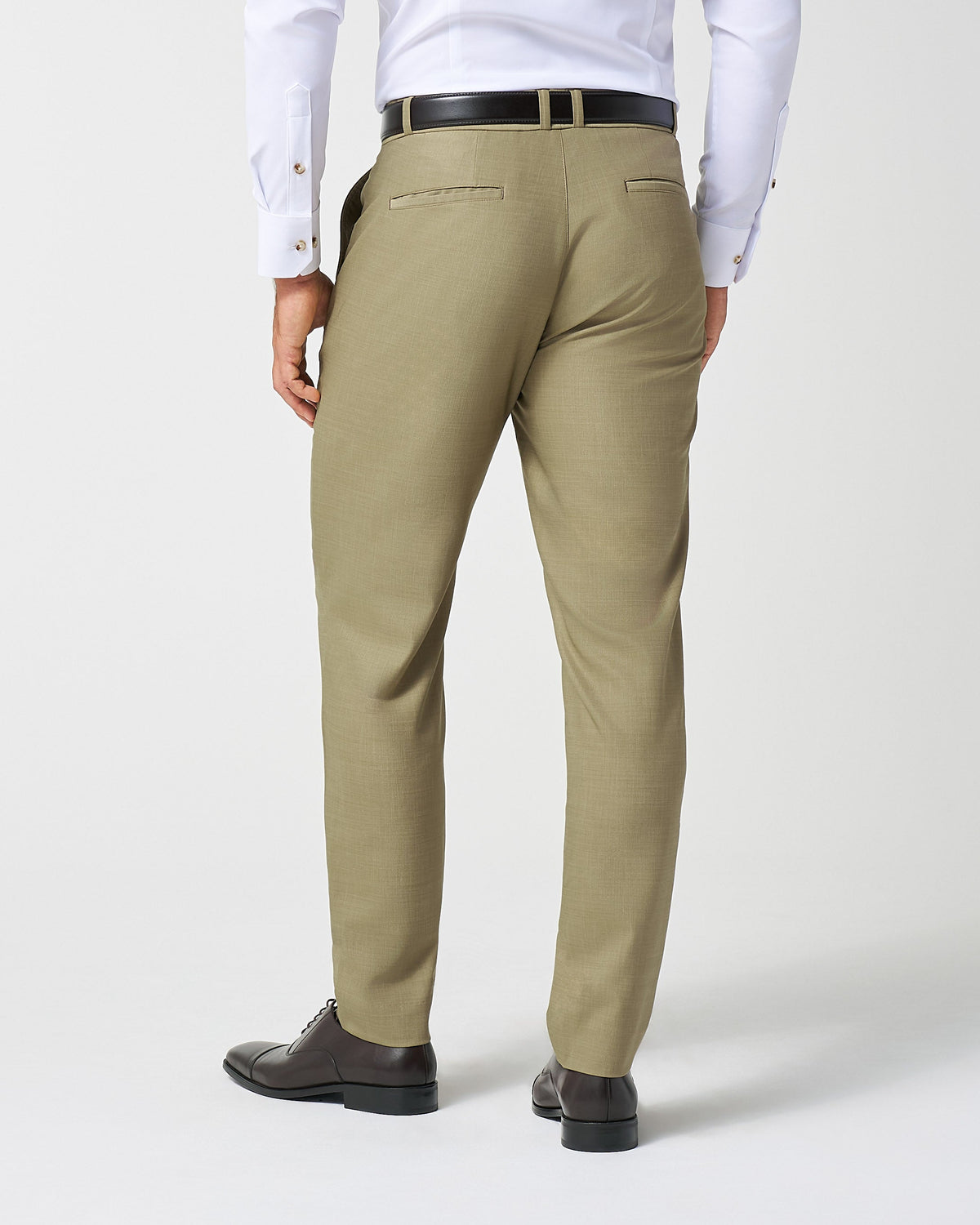 State & Liberty - Athletic Fit Stretch Suit Pants - Heathered Olive