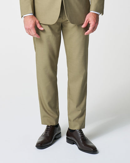 State & Liberty - Athletic Fit Stretch Suit Pants - Heathered Olive