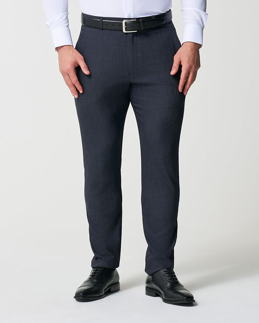 State & Liberty - Athletic Fit Stretch Suit Pants - Heathered Midnight Navy