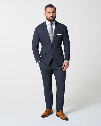 State & Liberty - Athletic Fit Stretch Suit Pants - Heathered Midnight Navy
