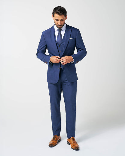 State & Liberty - Athletic Fit Stretch Suit Vest - Heathered Navy