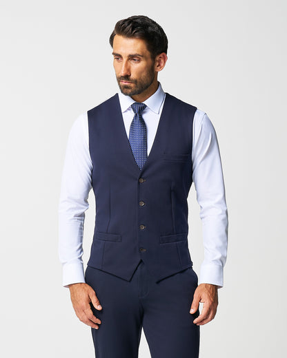 State & Liberty - Athletic Fit Stretch Suit Vest - Navy