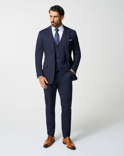 State & Liberty - Athletic Fit Stretch Suit Vest - Navy