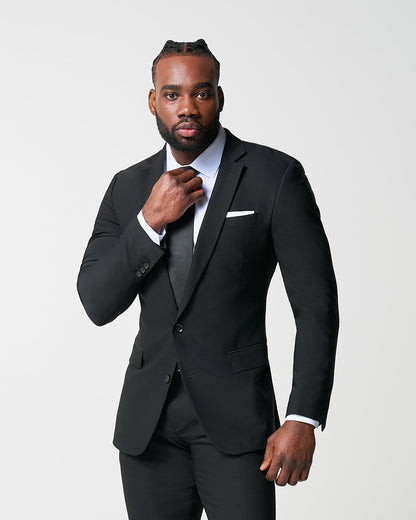 State & Liberty - Athletic Fit Stretch Blazer - Heathered Black